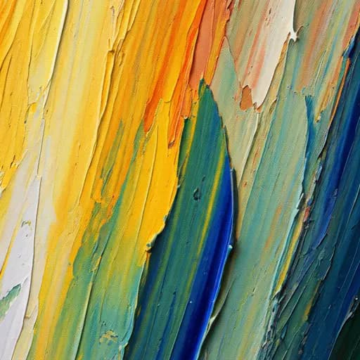 Abstract AI artwork with colorful palette knife painting style - AI art maker